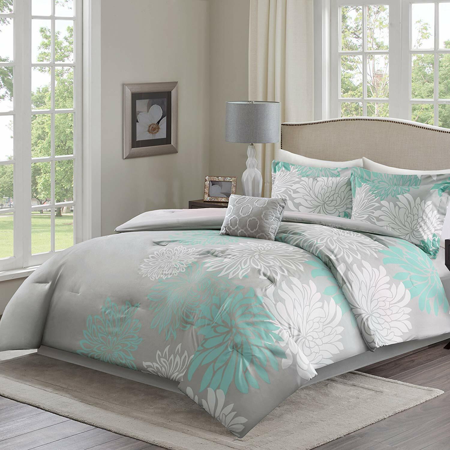 aqua girls bedding