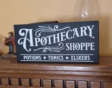 Large Apothecary Shoppe Sign Country Rustic Primitive Farmhouse Shabby Décor