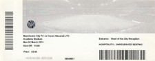 Ticket - Manchester City Youth v Crewe Alexandra Youth 02.03.15