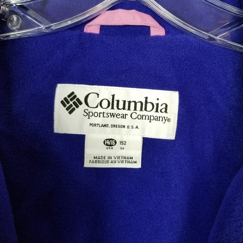 Columbia Big Girl South Passage Parka Fleece Lined Jacket Bubble Gum 14/16 - Picture 4 of 6