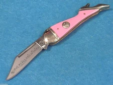 ROUGH RYDER RR1376 Small Leg Knife PINK synthetic folder 3 1/8" closed NEW!
