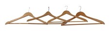 Vintage Coat Hangers Wooden Suit Lot of 4
