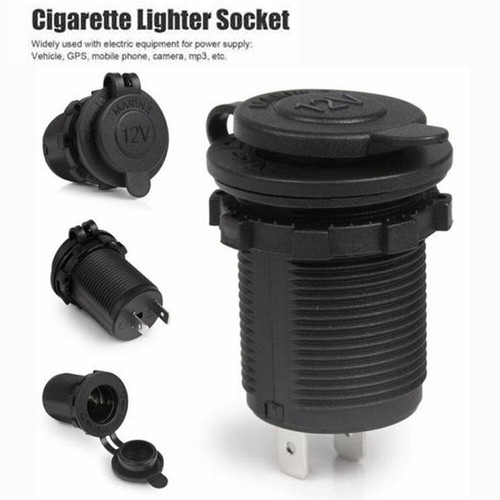 Car Truck Motorcycle Cigarette Lighter Built-in Outlet Female Waterproof 12V-24V - Picture 1 of 7