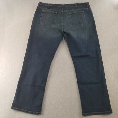 George Jeans Men's Sz 42x30 Bootcut Blue Dark Wash Stretch