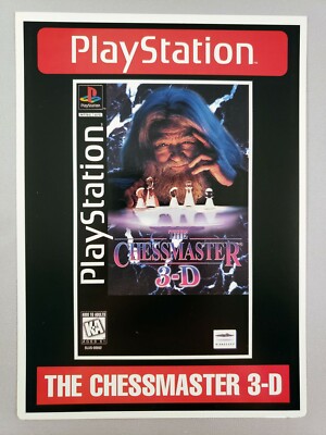 The Chessmaster 3-D - Toys R Us Display Card PlayStation 1 3D - PS1 VidPro -RARE