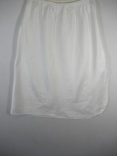 Vintage WonderMaid Satin Skirt Half Slip Women L White Slit