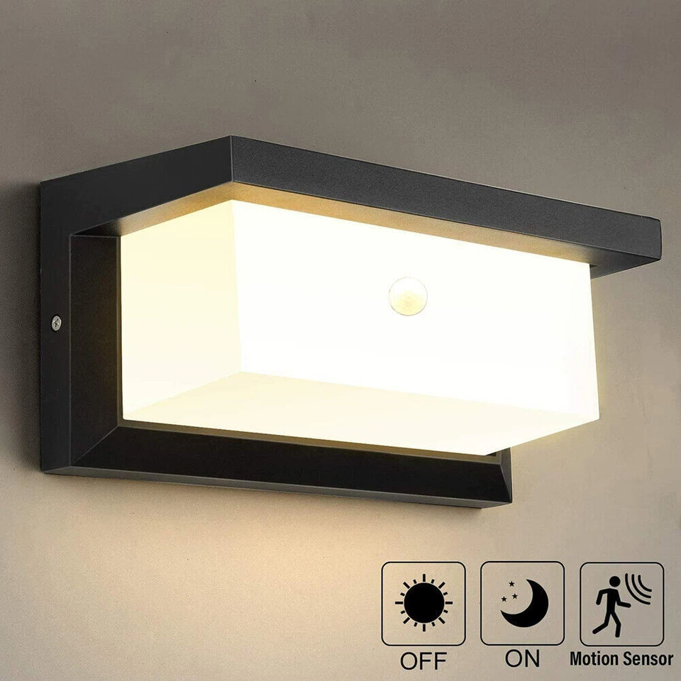 LED Außenleuchte mit Bewegungsmelder Wandleuchte Warmeslicht Sensor Außenlampe - Bild 2 von 4