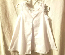 Vintage Baby Girl Slip Nightgown EUC White Lace Trim 18 Months See Measurments