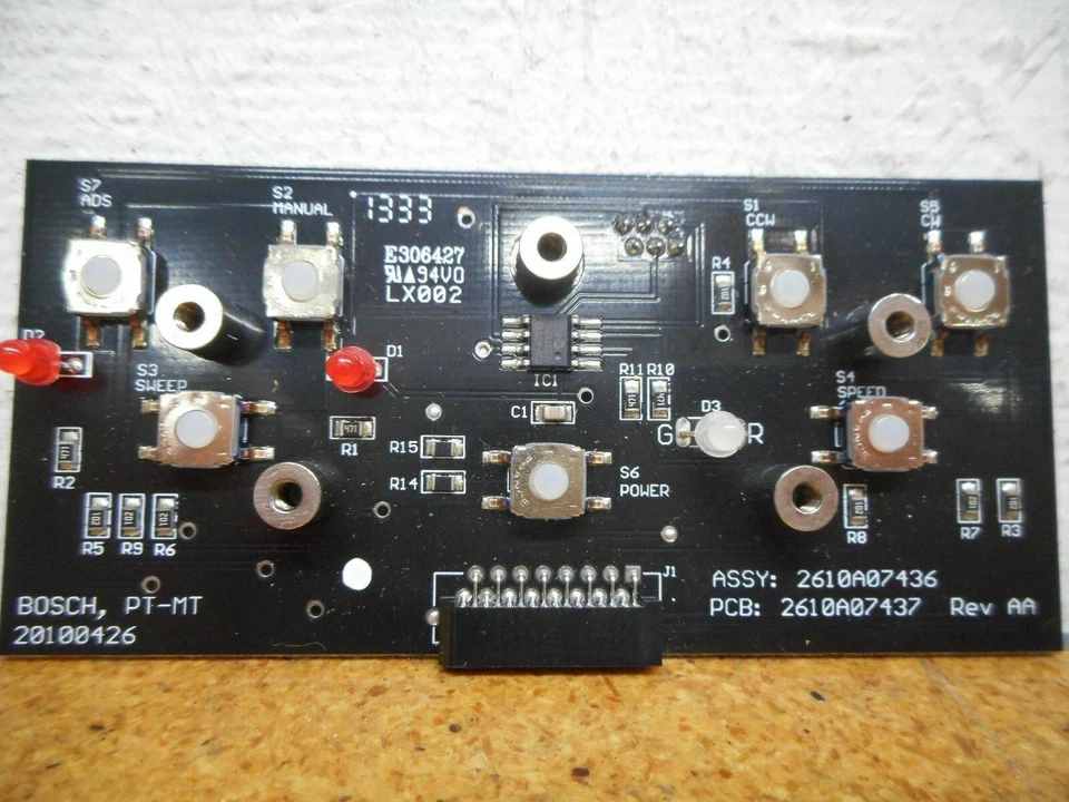 BOSCH Assy: 2610A07436 20100426 Switch Board Assembly PCB: 2610A07437 Rev AA New - Image 3 of 4