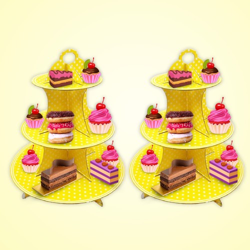 2 Stück 1 Stück Cupcake Ständer Trüffel Muffin Dessert Weihnachten Vintage Rund Halter - Bild 608 von 655