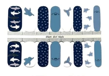 Dolphin Nail Polish Strips / Nail Wraps / Nail Stickers