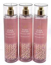 LOT OF THREE Bath Body Works PINK SUEDE 10 fl oz Body Mist
