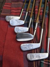 Superb Left handed hickory Golf Play Set Irons  Putter. TimewarpGolf