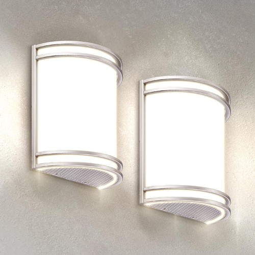 LED Indoor Wall Mount Light Fixture - 10 Inch Modern Interior Brushed Nickel