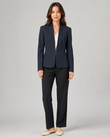 Christian Berg Selection Blazer Damen Jacke Slim Fit V-Ausschnitt Blau GrößE 48