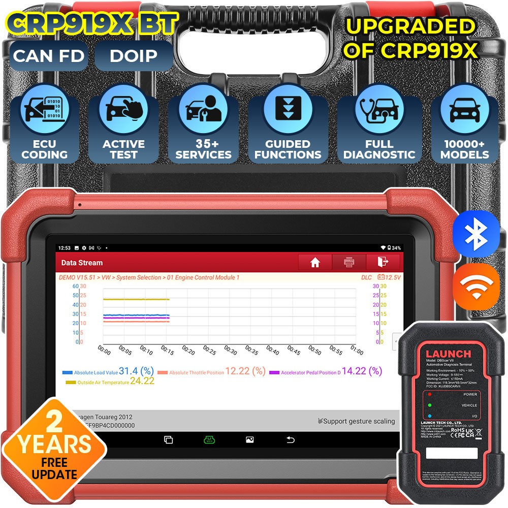 LAUNCH X431 CRP919X BT Outil de Diagnostic pour l'Entretien de votre Voiture à Domicile