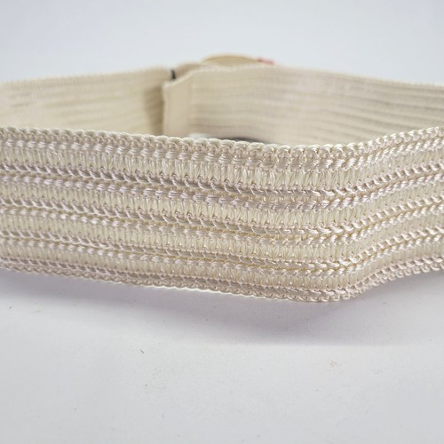 Linda Waldorf Couture Gürtel 32 34 36 38 OS Leder Schnalle Hüftweit Vintage Beige - Bild 6 von 11