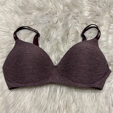 Aerie 34D Bra Purple Real Sunnie Wireless Stretch Back Closure Padded
