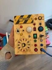 Montessori Toddler Busy Board Wooden Toys for 1-3 Years Old Sensory Toy LED