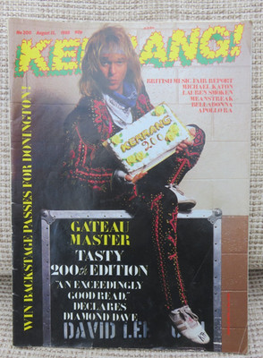 Kerrang! Music Magazine Issue No. 200 Year 1988 David Lee Roth
