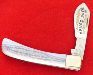 Bulldog Brand Germany customized scales King Cotton sampler mint knife
