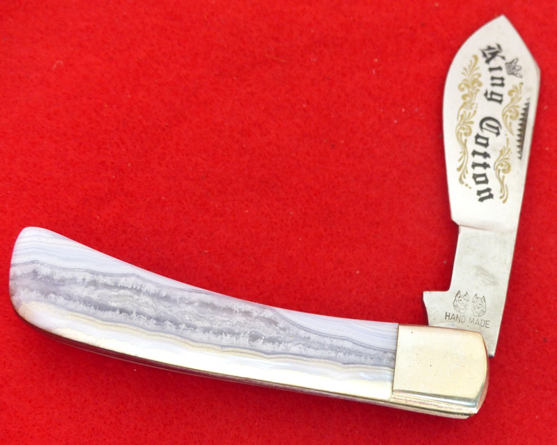 Bulldog Brand Germany customized scales King Cotton sampler mint knife