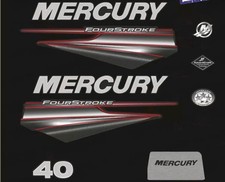Adesivi motore marino fuoribordo mercury 40 cv four stroke  barca stickers 