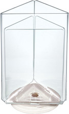 193722-WHT 5X7 Three-Sided Revolving Sign and Menu Holder - Vertical Acrylic Dis