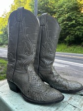 Tony Lama El Rey Collection Vintage Gray Python Boots Size 8E Style 81394