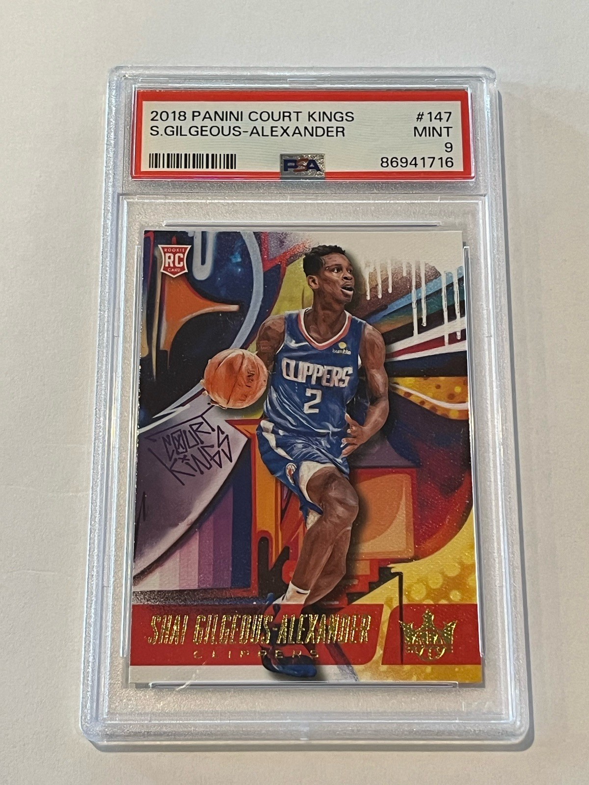 2018 Panini Court Kings Level II Shai Gilgeous-Alexander Rookie PSA 9