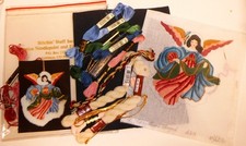 Stitchin Stuff Needlepoint Kit Christmas Angel Ornament Joan Thomasson Canvas'91