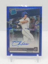 DONNIE WALTON 2020 DONRUSS OPTIC RATED ROOKIE BLUE MOJO PRIZM AUTOGRAPH! #02/99!