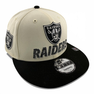 New Era Las Vegas Raiders NFL Retro Stack Logo 9Fifty Snapback Adjustable Hat