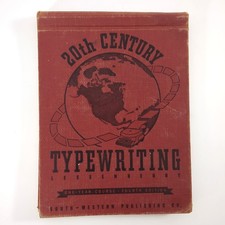 20th Century Typewriting One Year Course Hardcover Book D D Lessenberry 1942 thumbnail