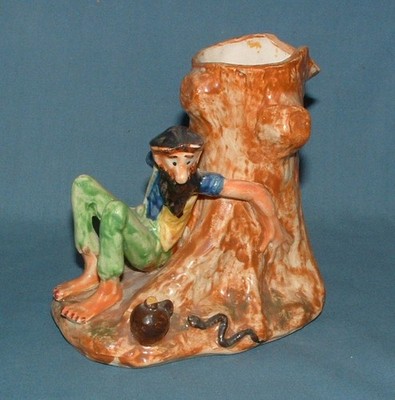 VINTAGE BLUE RIDGE MT. BOYS PORCELAIN PLANTER BY PAUL WEBB - OHIO - USED