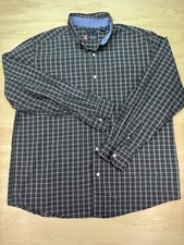 CHAPS Easy Care Men’s Plaid Long Sleeve Dress Shirt Classic Pattern Casual Wear