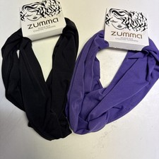 Zumma Stretch Knit Crisscross Turbanette Set Of 2