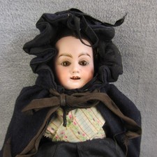 Bahr & Proschild  Antique  Doll Married Dutch Bisque Head Orig Cloth 13"