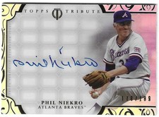 Phil Niekro 2015 TOPPS TRIBUTE BASEBALL MLB AUTOGRAPH CARD Braves HOF AUTO /189