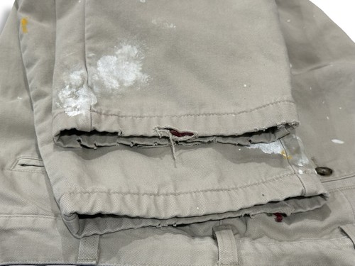 LL BEAN CHINOS PANTS PAINT SPLATTER 30X29 FLANNEL LINED ARTIST DISTRESSED VTG - Picture 23 of 24