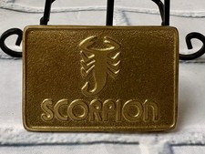 Vintage Brass Scorpion Snowmobile Advertising Belt Buckle
