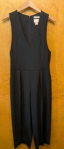 NEW! Club Monaco 2 Black Tropical Wool Sleeveless Jumpsuit $425 - Picture 3 of 13