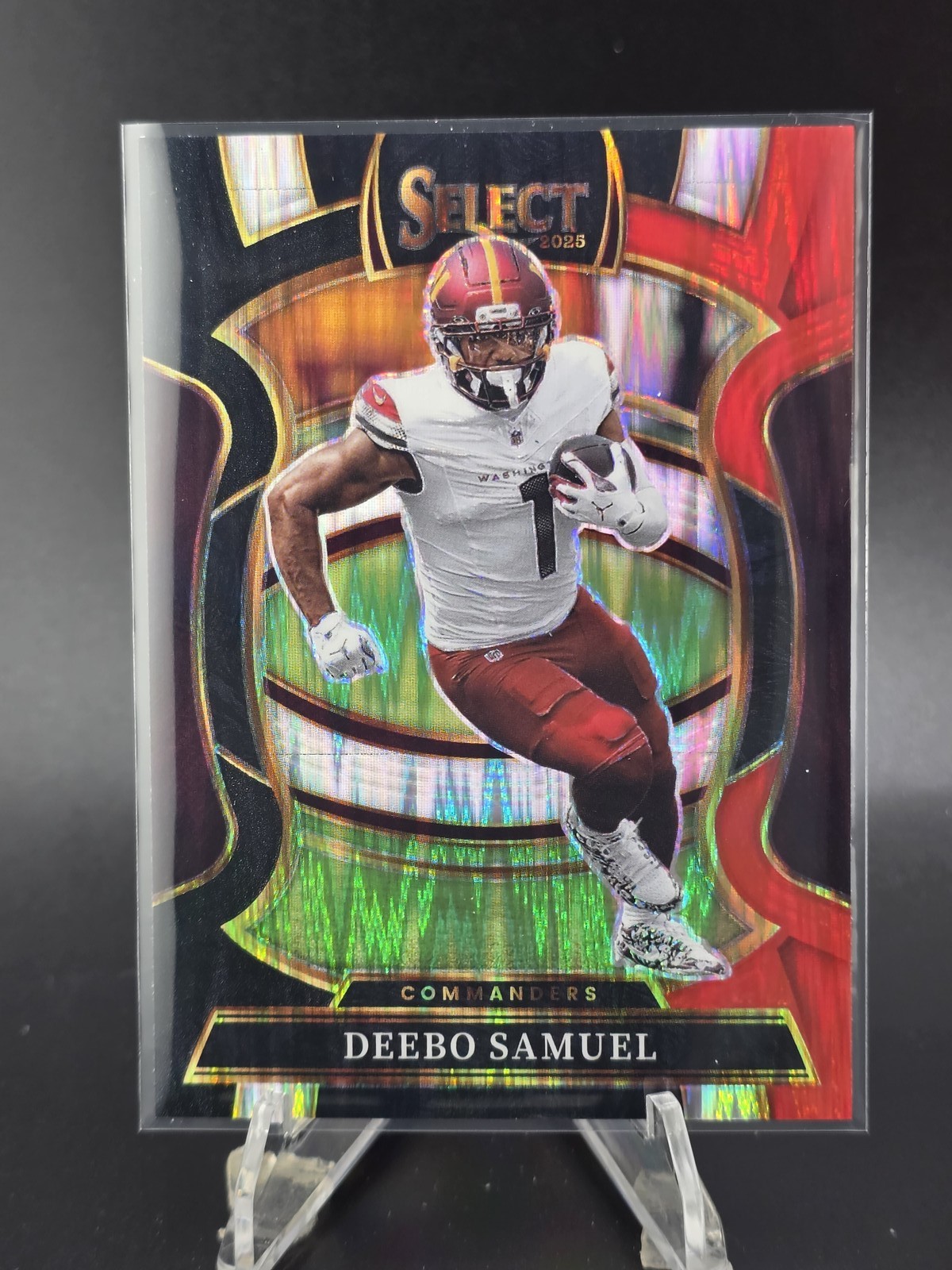 2025 Panini Select #87 Deebo Samuel Black and Red Prizm Shock