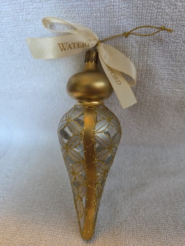 Waterford Heirlooms "Pineapple Cut Cone" 6.5" Glass Ornament # 118414 ...