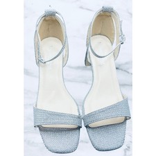 Benjamin Walk Lilibet Touch Ups Silver Heels 6.5 MGlitter Evening Shoes