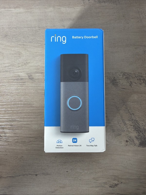 Ring Battery Doorbell 2nd Gen (newest model) 2K Speckled Gray [NEW] [MSRP $100]