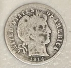 1914 Barber Dime 90% Silver
