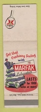 Matchbook Cover - Texaco oil gas Marfak