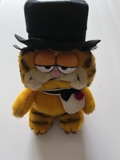 Vintage Garfield Plush Dapper Tuxedo Top Hat Stuffed Animal Dakin 1981 7 Tags 1