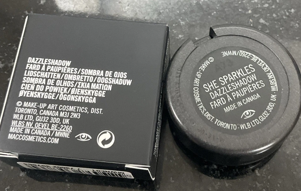 Mac Eye Shadow Fard A Paupieres She Sparkles .05 oz Full Size NIB - Image 4 of 4